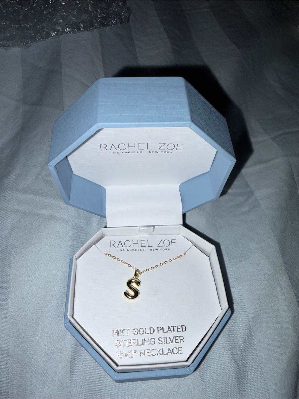 Rachel Zoe Gold Initial 'S' Pendant Necklace - Gold